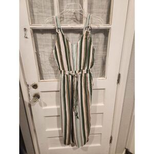Derek Heart Striped Jumpsuit‎ Women's Size Small